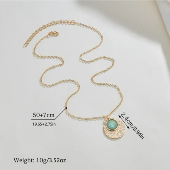 Round Green/Golden sphere pendant - Picture 6 of 7